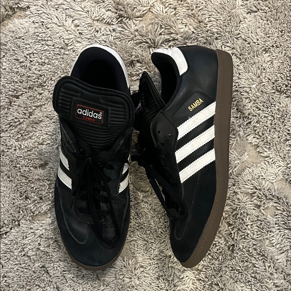 Adidas Samba Black with White Stripes Men's Sneakers